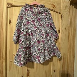Vineyard Vines Cream Dress with Pink and Blue Floral Print